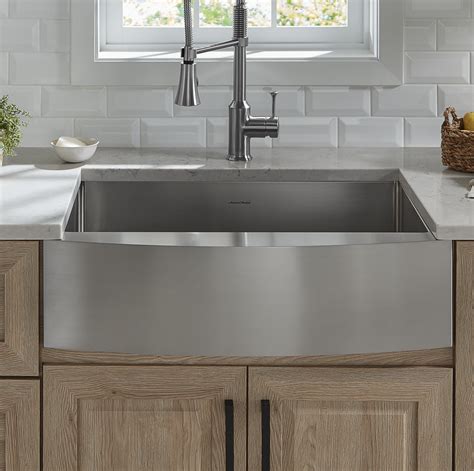 stinless steel apron sink walnut cabinets quartz counter|33” Retrofit Farmhouse Apron Front 16 Gauge Stainless Steel .